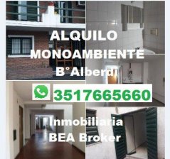Alquilo Depto monoamb c/patio. BªCentro