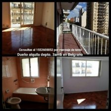 Dueño alquila en el Barrio de Belgrano departamento 3amb.fte.balcón