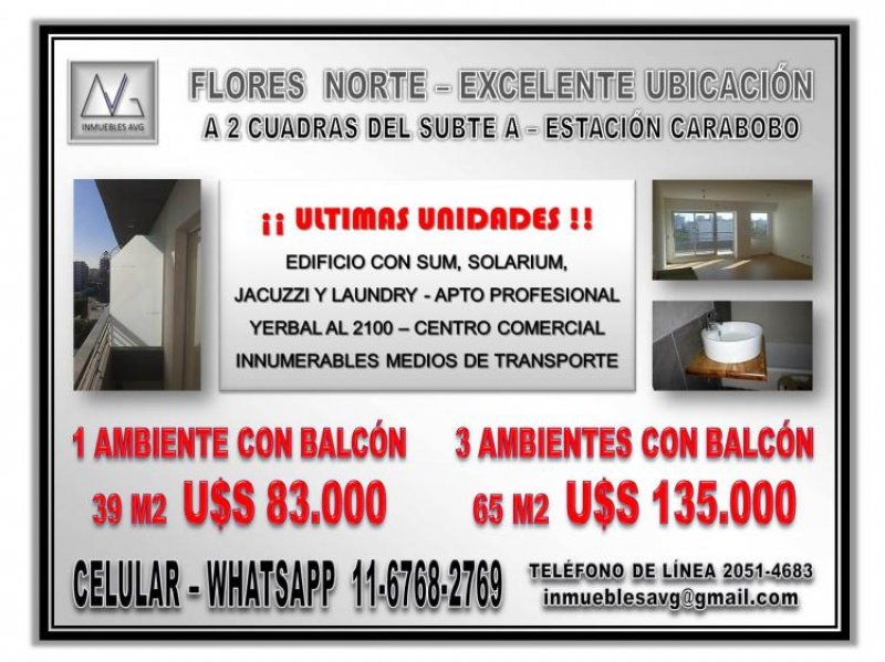 Foto Departamento en Venta en Flores, Ciudad de Buenos Aires - U$D 83.000 - DEV99454 - BienesOnLine