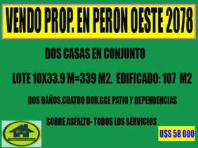 VENDO CASA EN PERON OESTE 2078